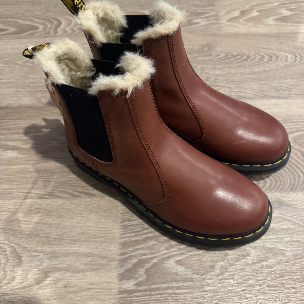 Brown Dr. Martens Lined Boots